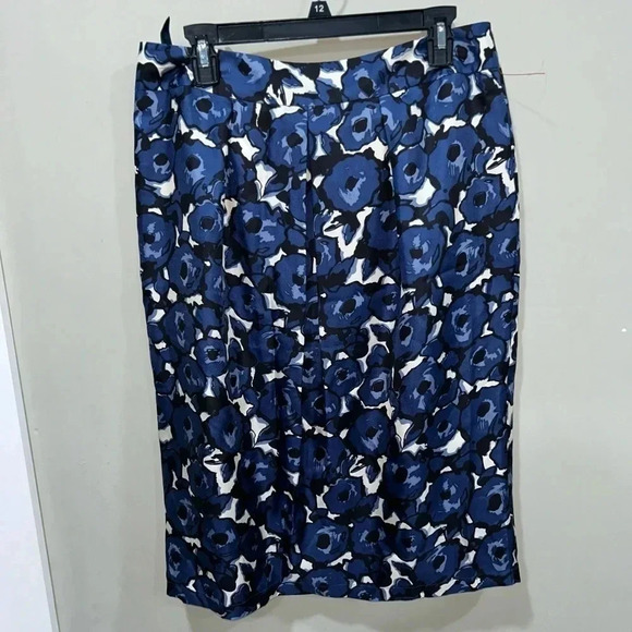 Boden Blue Floral Pencil Skirt - Picture 1 of 7